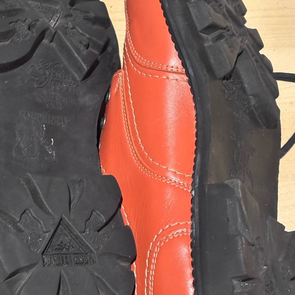 John Fluevog Red Leather Oxfords